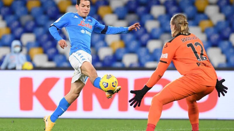 Hirving "Chucky" Lozano anota gol en Cuartos de Final de la copa de Italia