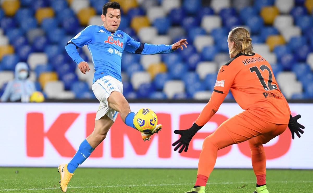 Hirving «Chucky» Lozano hace gol en cuartos de final de la Copa de Italia