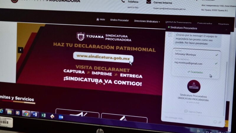 Sindicatura habilita chat web para atender a ciudadanía