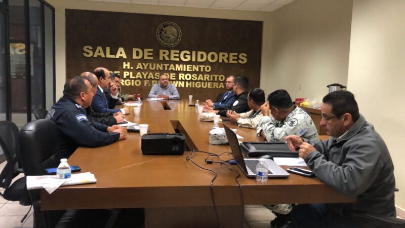 Seguridad coordinada entre los tres niveles de gobierno en Rosarito