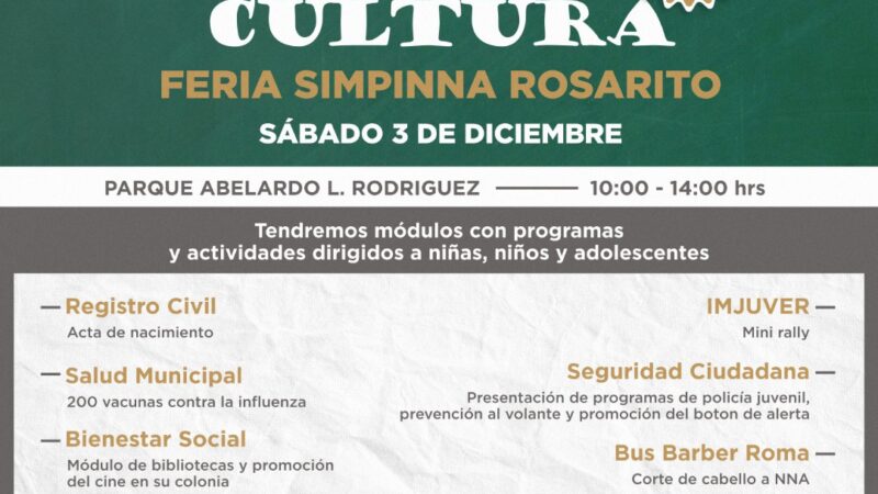 Invita Gobierno de Rosarito a participar en “Segunda Feria SIMPINNA Rosarito Arte y Cultura”