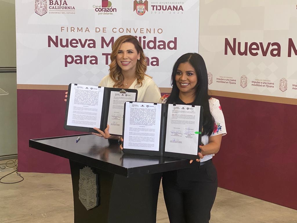 Marina del Pilar y Montserrat Caballero firman convenio de movilidad para Tijuana