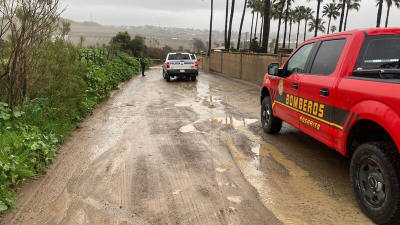 Cerrado el acceso a El Médano por condiciones del arroyo tras lluvias en Rosarito