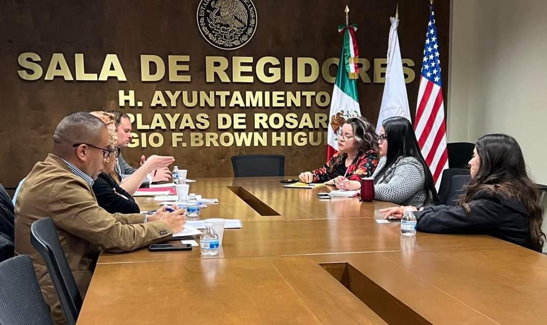 Gobierno de Rosarito se reúne con autoridades del Consulado de Estados Unidos para impulsar la cooperación en temas de seguridad y trámites para residentes extranjeros