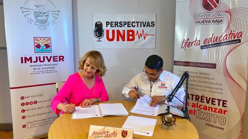 Firma Imjuver convenio de colaboración con Universidad Nueva Baja