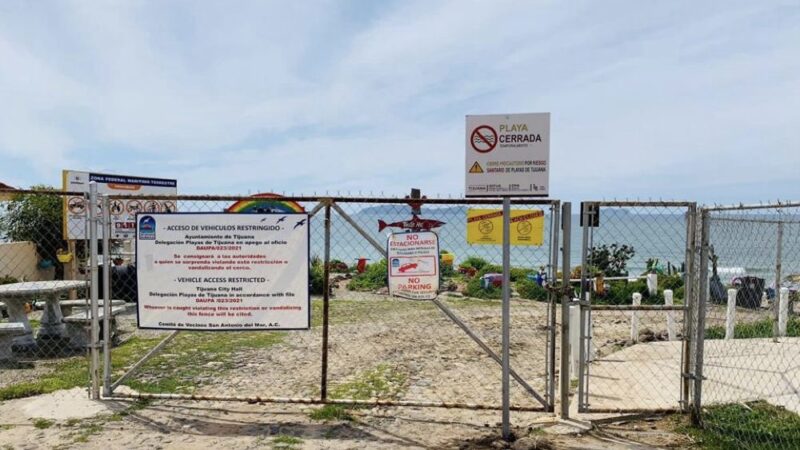 El acceso de las playas del municipio de Tijuana continúan cerrado