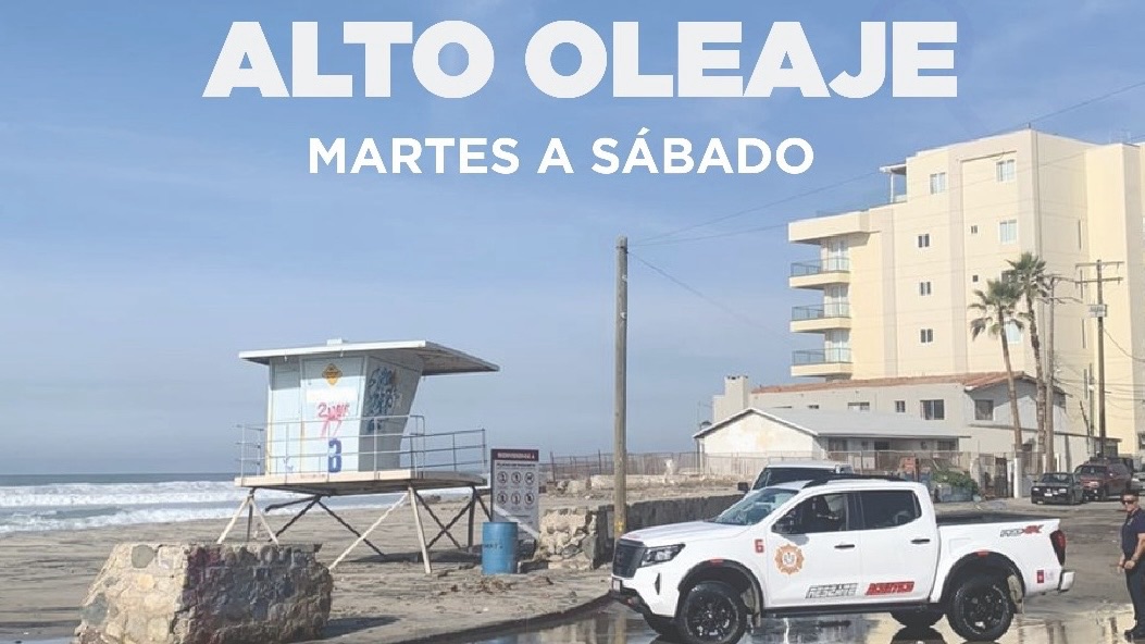 Alerta en Playas de Rosarito por Oleaje