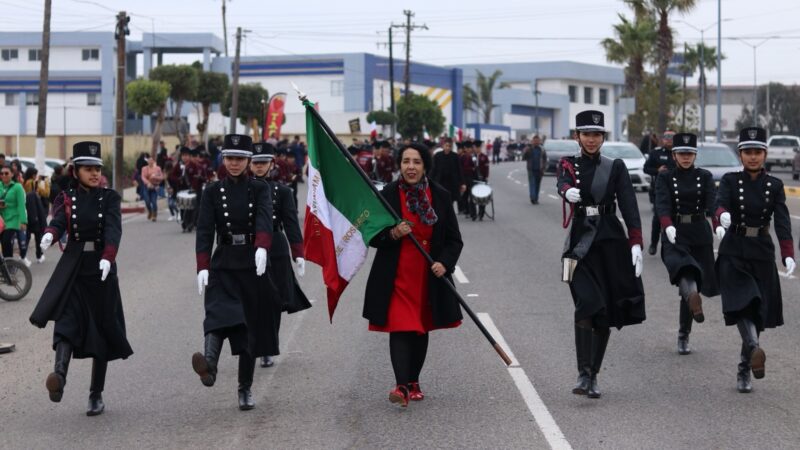 Celebran en Playas de Rosarito el LXXXIV Aniversario del Día de la Bandera