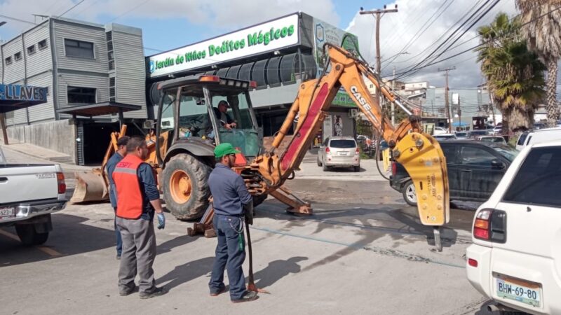 CESPT realiza reparaciones al sistema sanitario afectado por el desgaste de la tubería