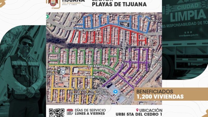 Amplía Gobierno Municipal cobertura de recolección de basura con nuevas rutas en Playas de Tijuana