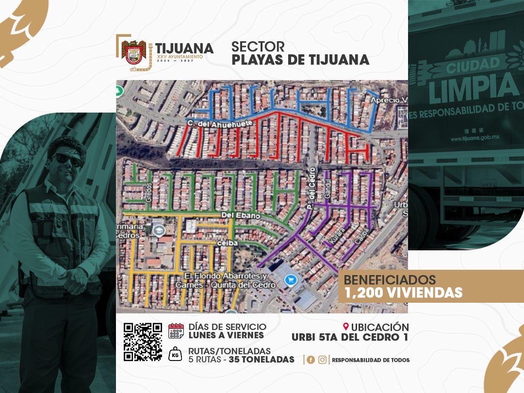Amplía Gobierno Municipal cobertura de recolección de basura con nuevas rutas en Playas de Tijuana