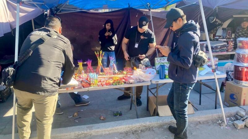 Decomisan 46.5 kilos de pirotecnia en operativos municipales en Tijuana