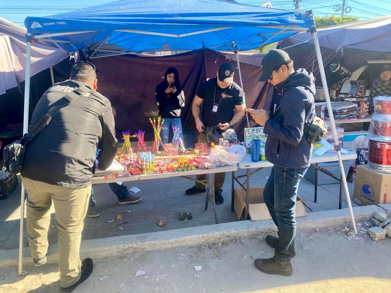 Decomisan 46.5 kilos de pirotecnia en operativos municipales en Tijuana
