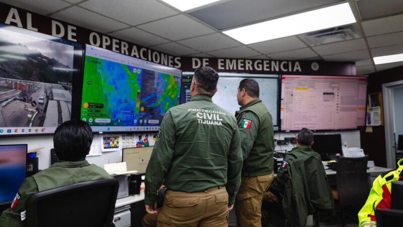 Da Gobierno Municipal de Tijuana puntual seguimiento a los incidentes ocasionados por las lluvias en la región