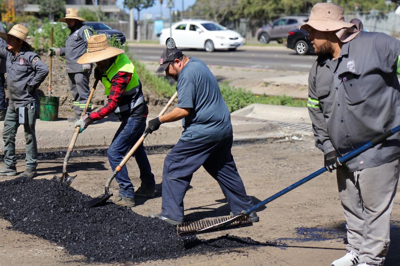 Bacheo en Tijuana mejora vialidades en siete delegaciones