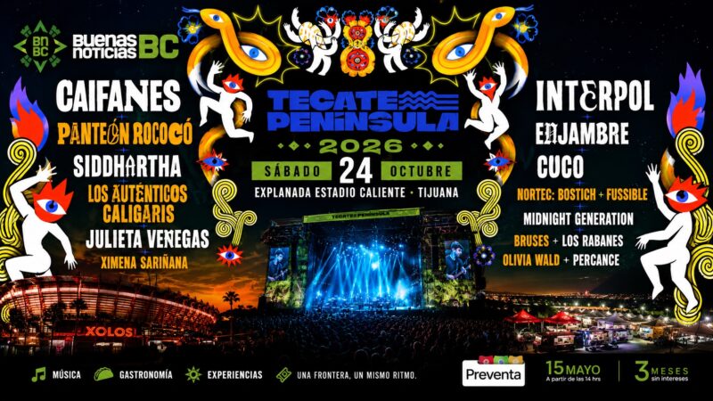Tecate Península 2026 hará vibrar Tijuana con lineup histórico
