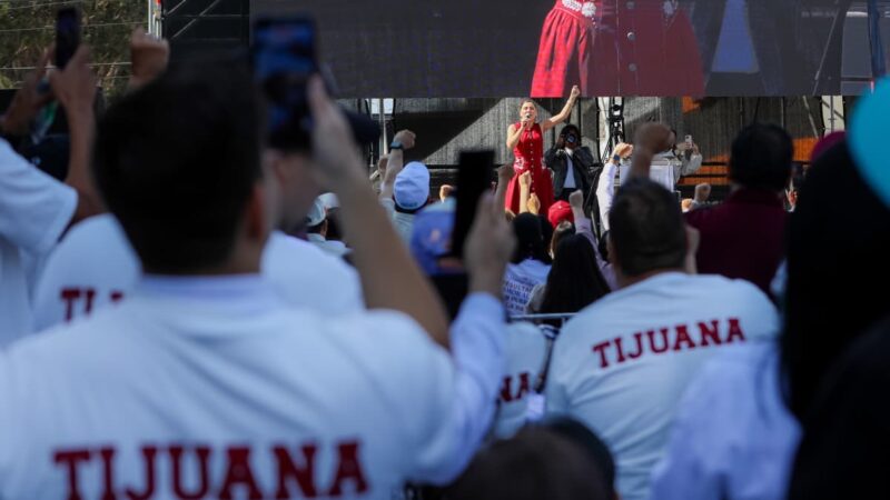 Más de 27 mil personas asisten a acto encabezado por Sheinbaum en Tijuana