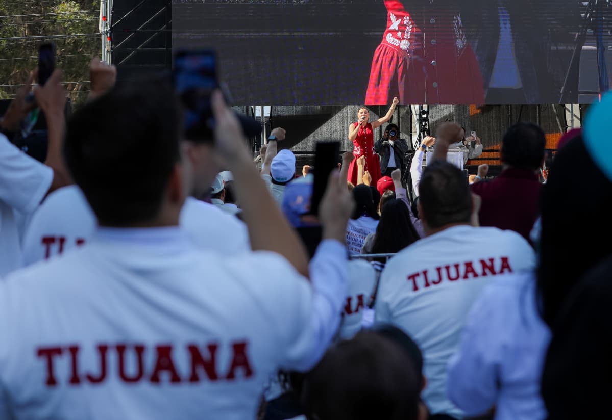 Más de 27 mil personas asisten a acto encabezado por Sheinbaum en Tijuana
