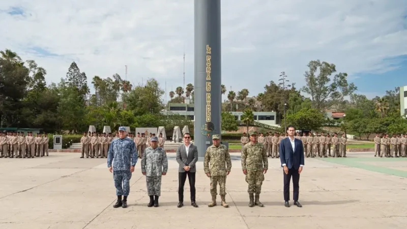 108 jóvenes realizan Protesta de Bandera en ceremonia del Servicio Militar Nacional en Tijuana