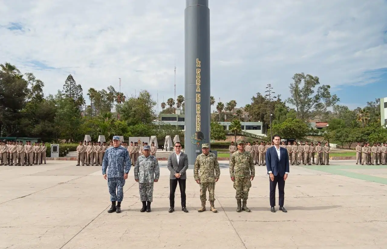 108 jóvenes realizan Protesta de Bandera en ceremonia del Servicio Militar Nacional en Tijuana